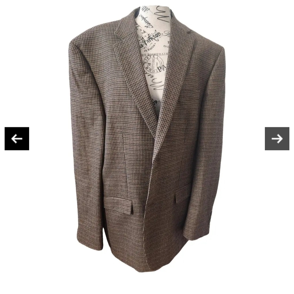 Polo Ralph Lauren Brown Houndstooth Blazer
